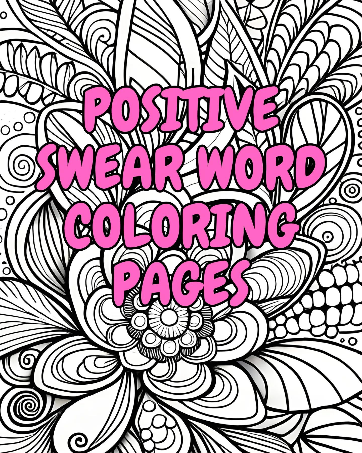 Printable swear word coloring pages available for instant download ð retsypromos