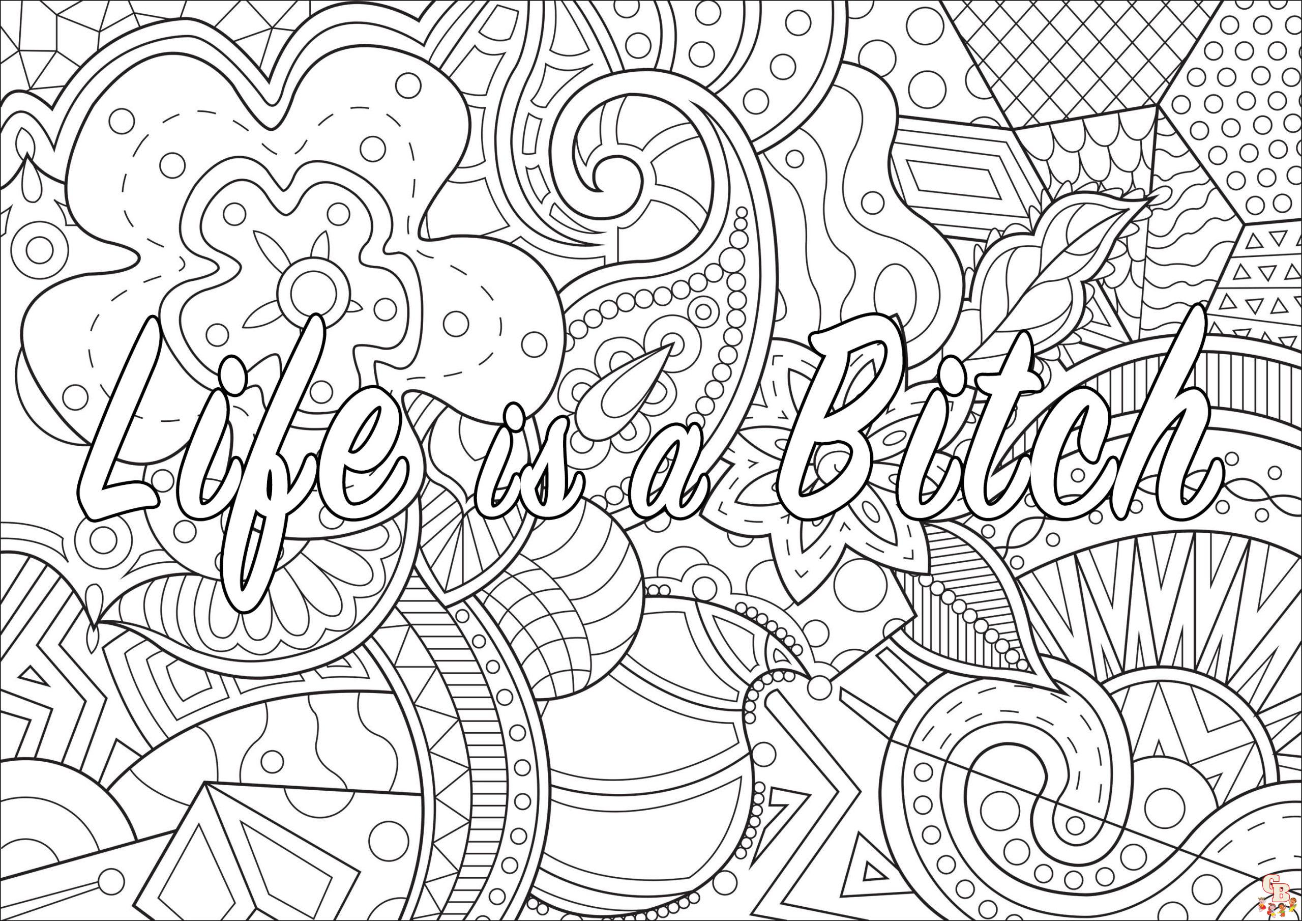 Get creative with swear word coloring pages printable free