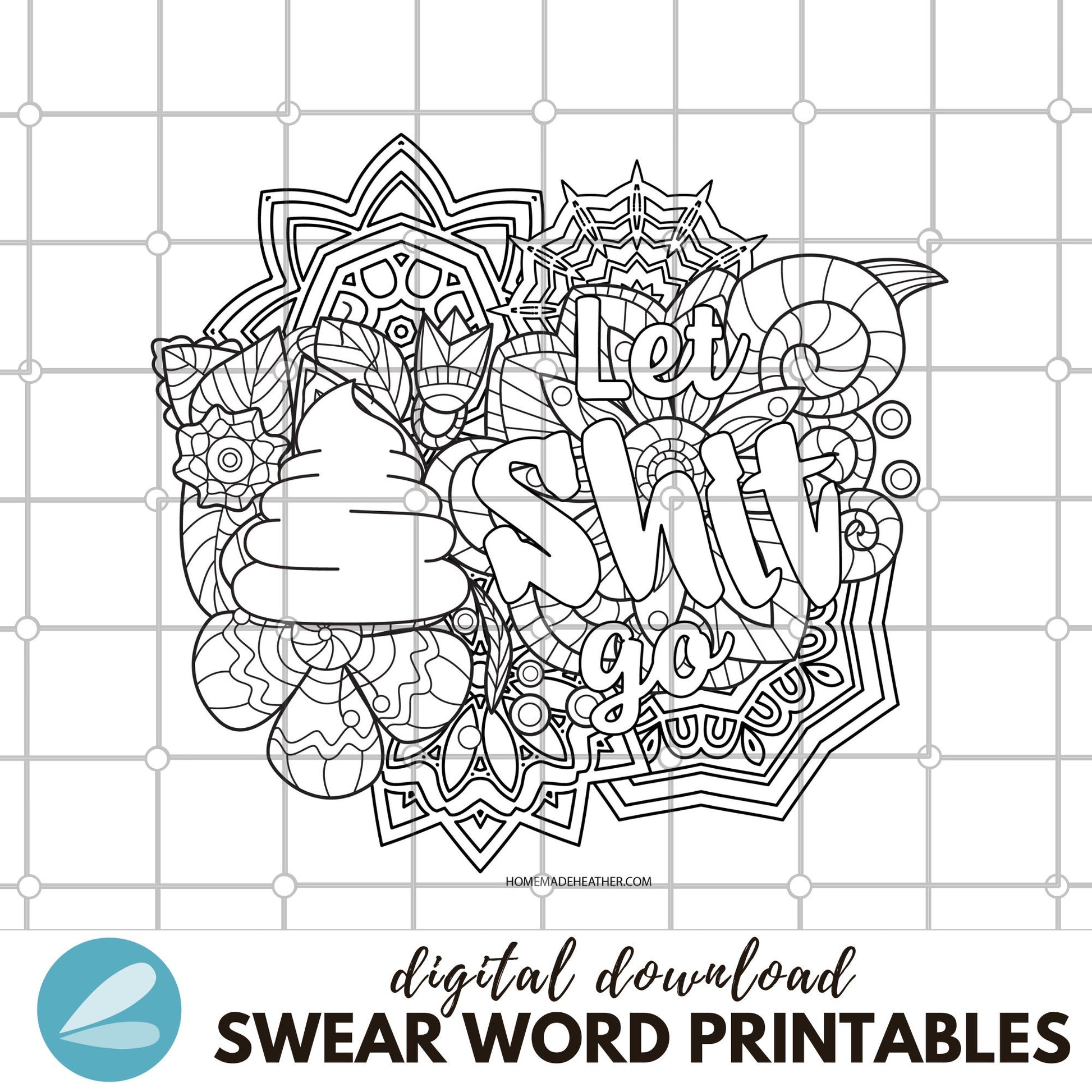 Swearing printable coloring pages