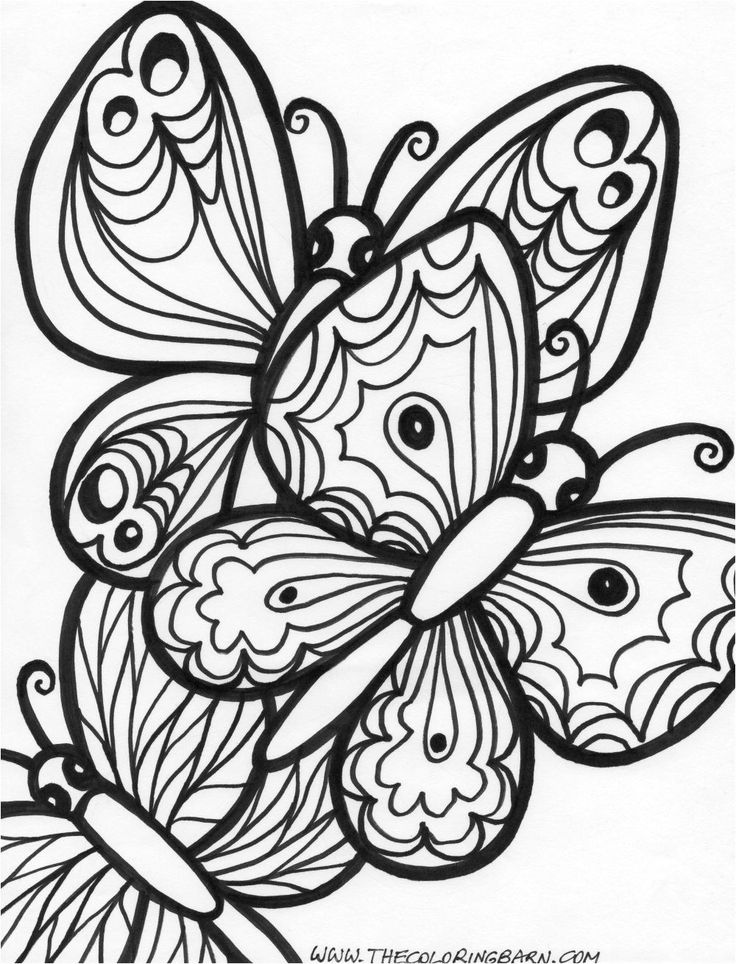 Awesome butterfly coloring pages for adults