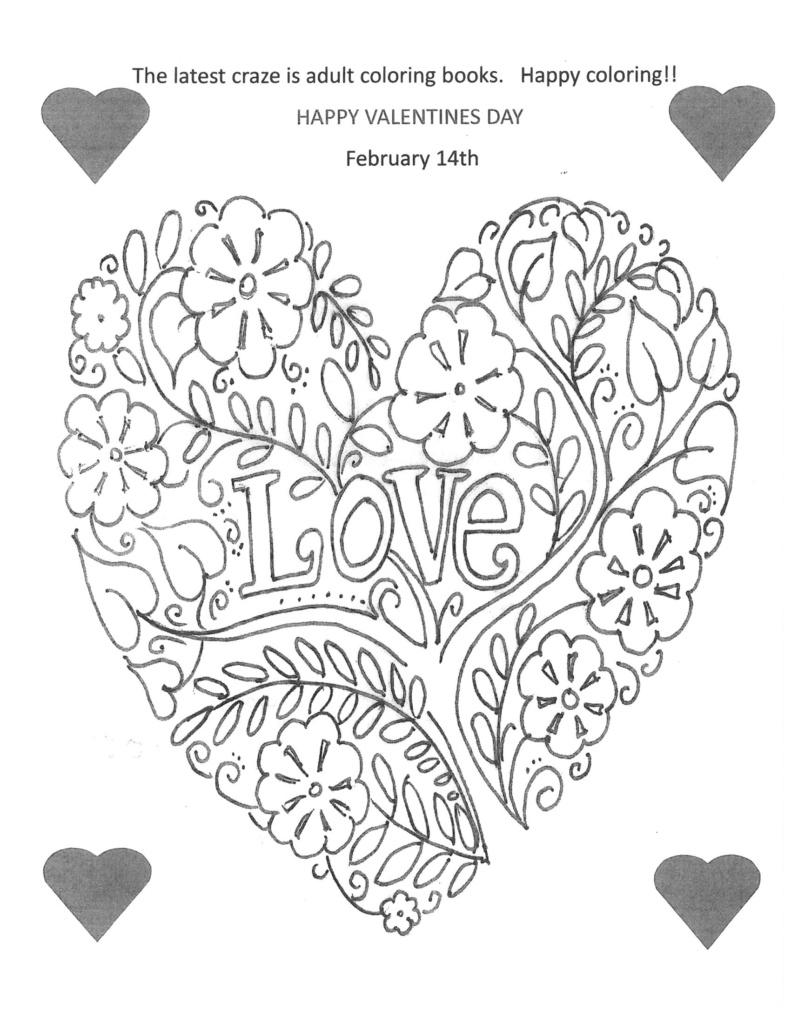 Valentines coloring pages