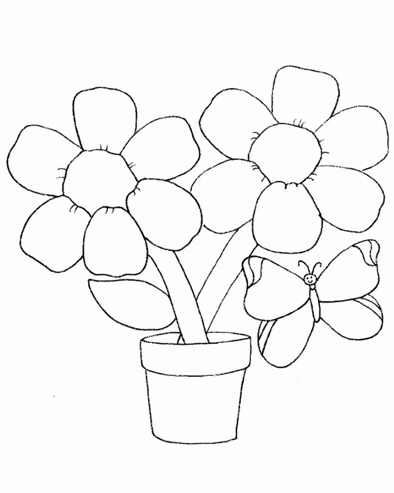 Coloring pages realistic flower coloring pages for kids free printablering adults easy to print