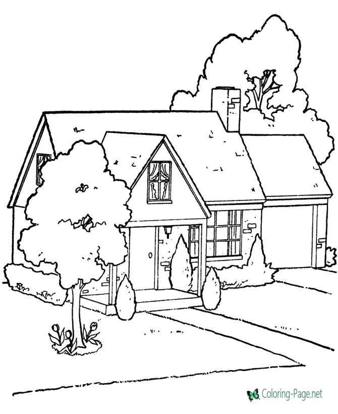 House coloring pages