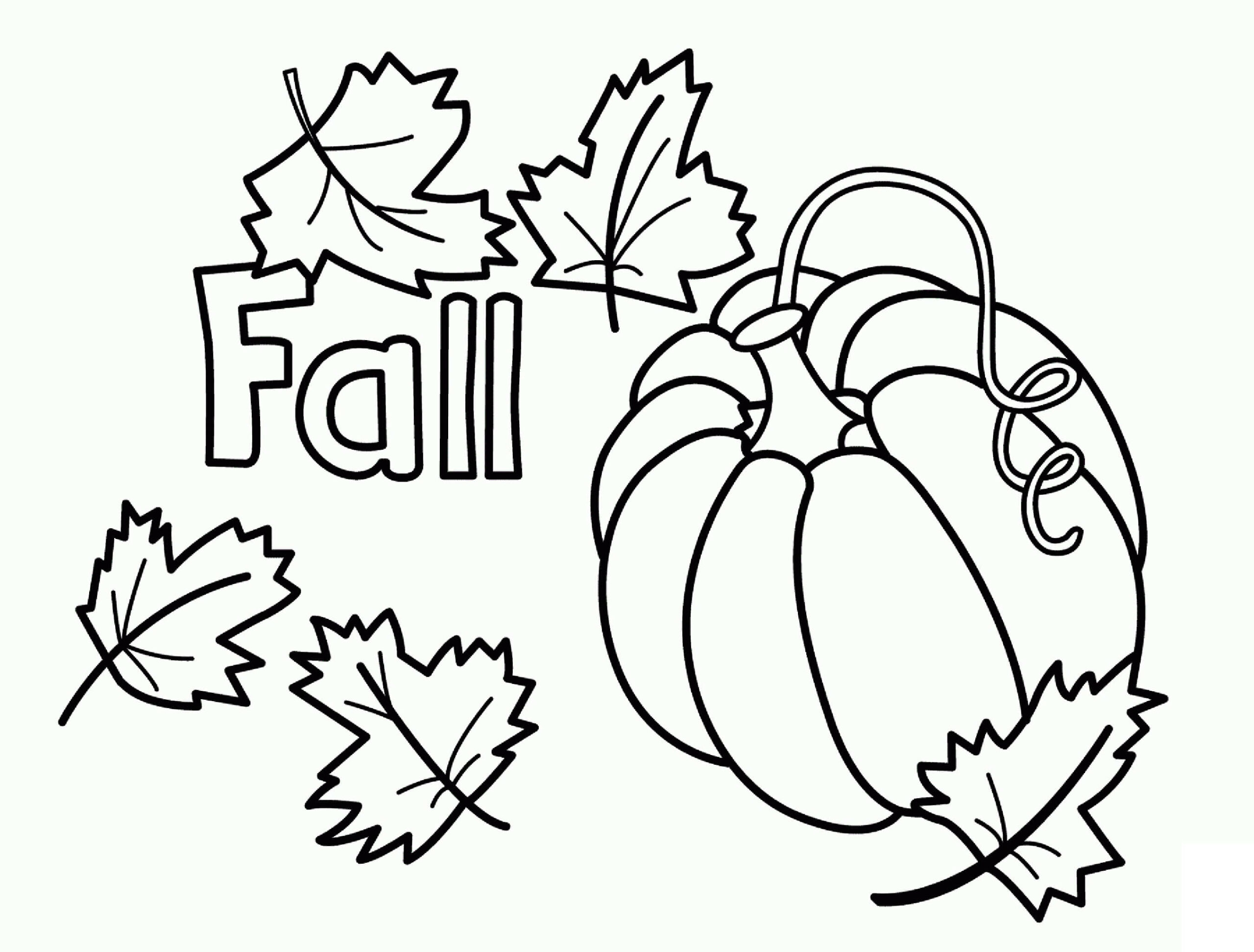 Great autumn coloring page