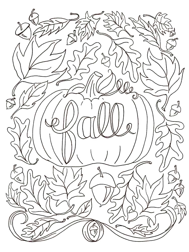 Free printable fall coloring pages for kids