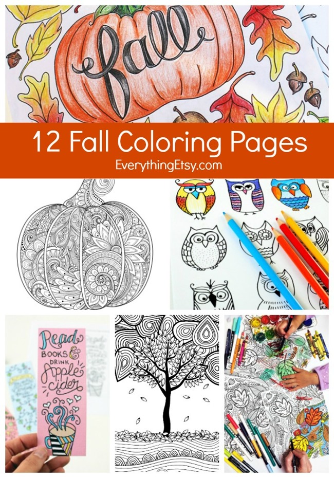 Fall coloring pages for adults free printables