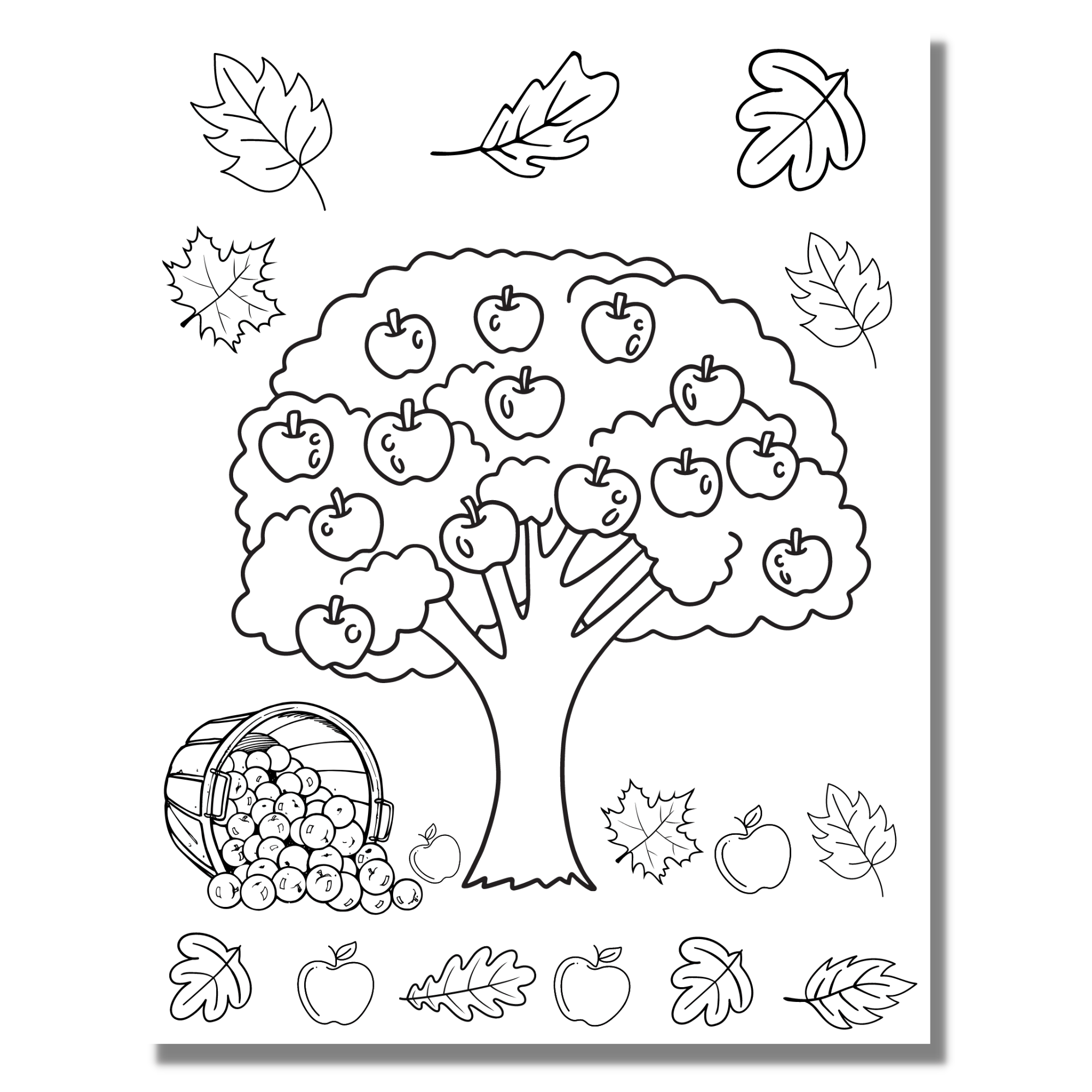 Fall coloring pages for kids â at home with zan printables