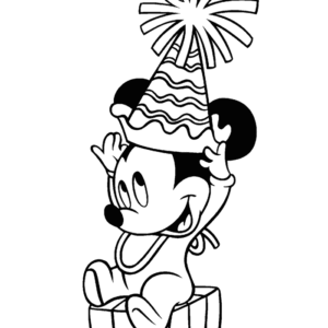 Mickey mouse birthday coloring pages printable for free download