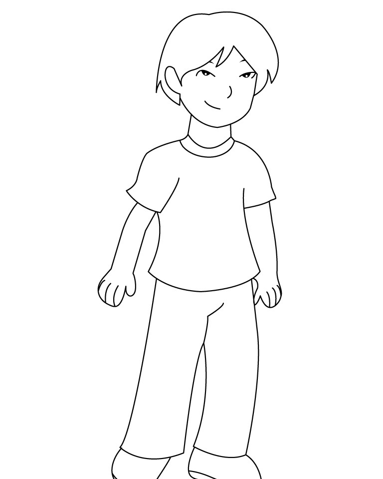 Free printable boy coloring pages for kids