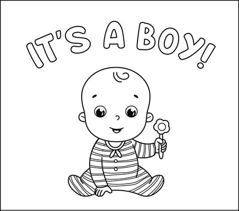 Its a boy coloring page free printable coloring pages