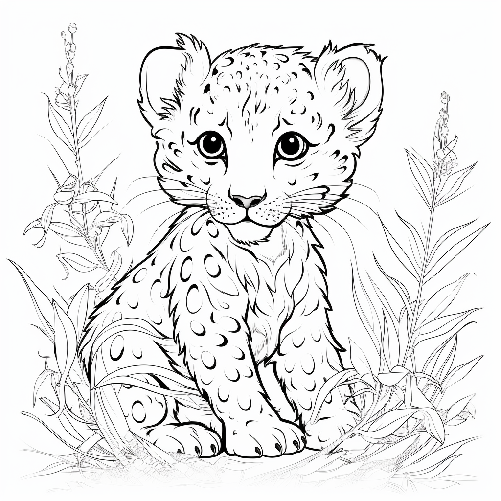 Cheetah printable coloring pages