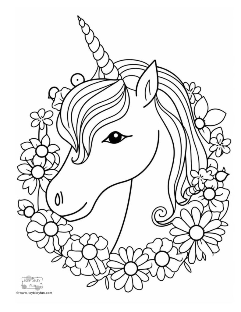 Free printable unicorn coloring pages