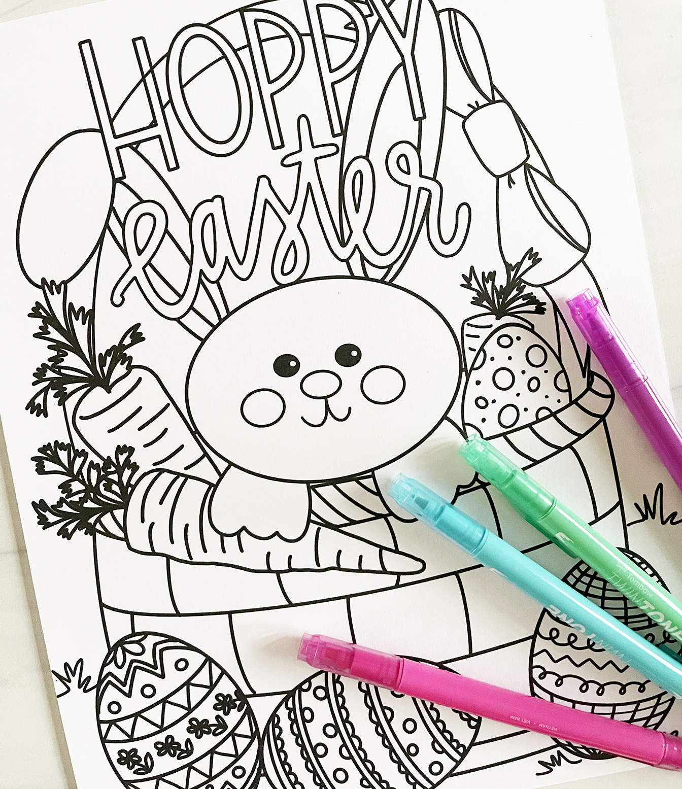 Free easter coloring page