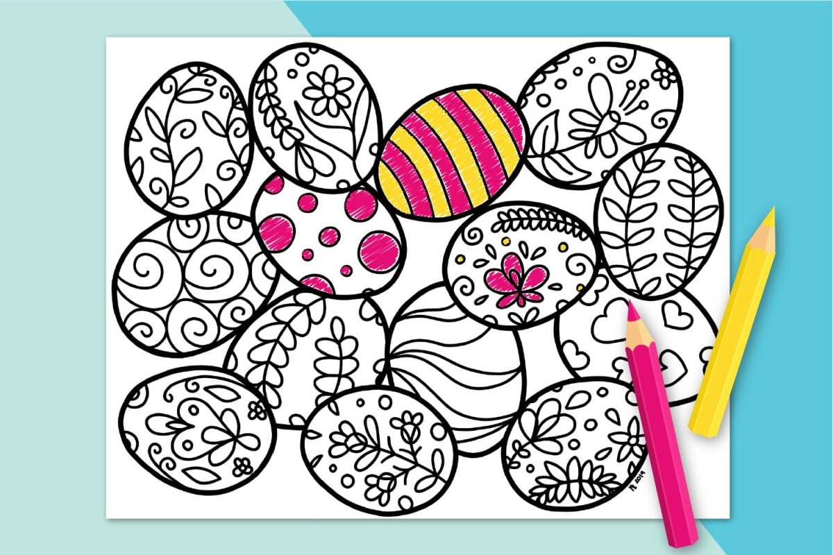 Free printable easter coloring page