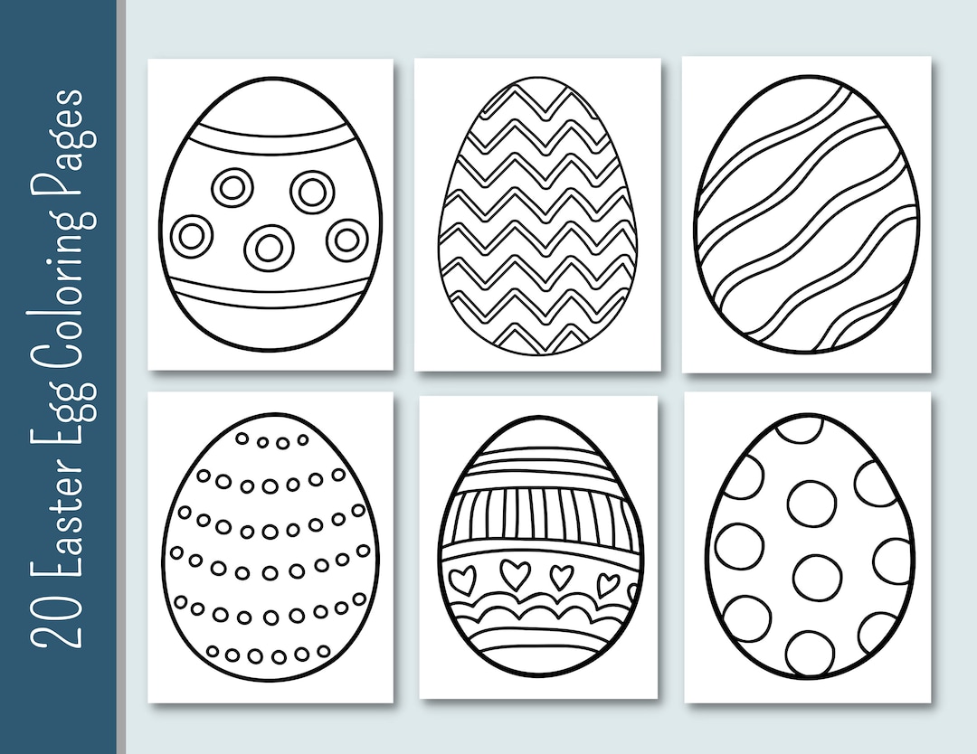 Easter egg coloring pages variety coloring printable coloring pages easter eggs kindergarten preschool easter spring