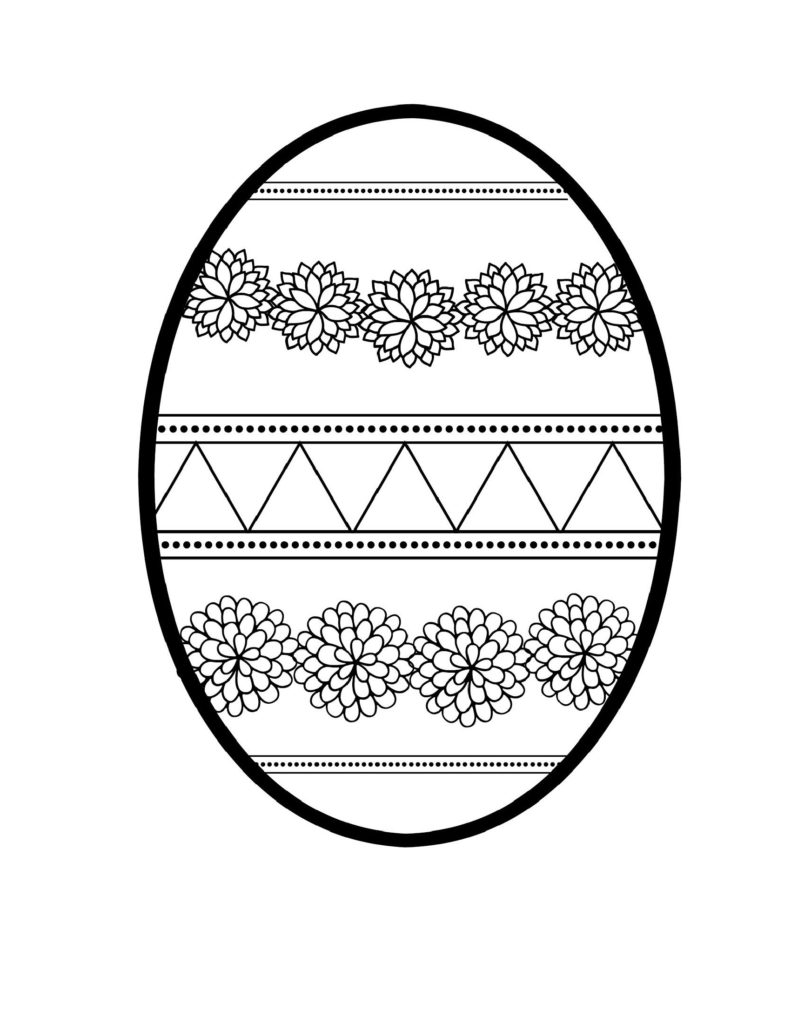 Printable easter egg coloring page