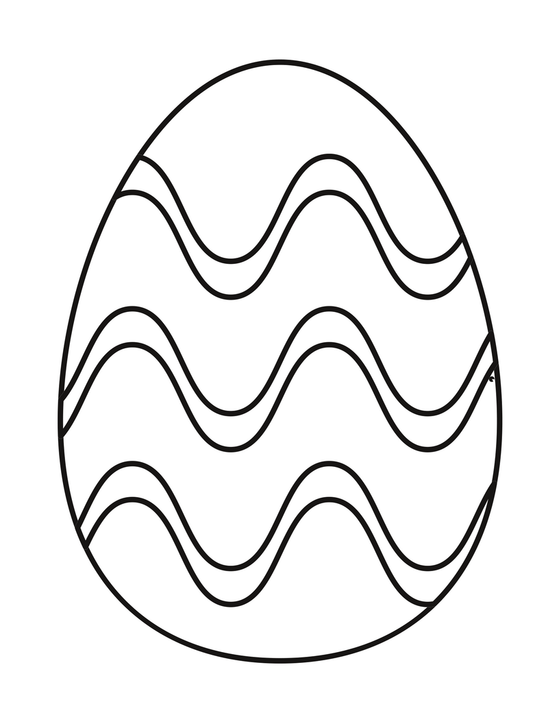 Easter egg coloring page printable