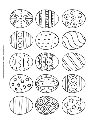 Easter eggs coloring page â free printable pdf from