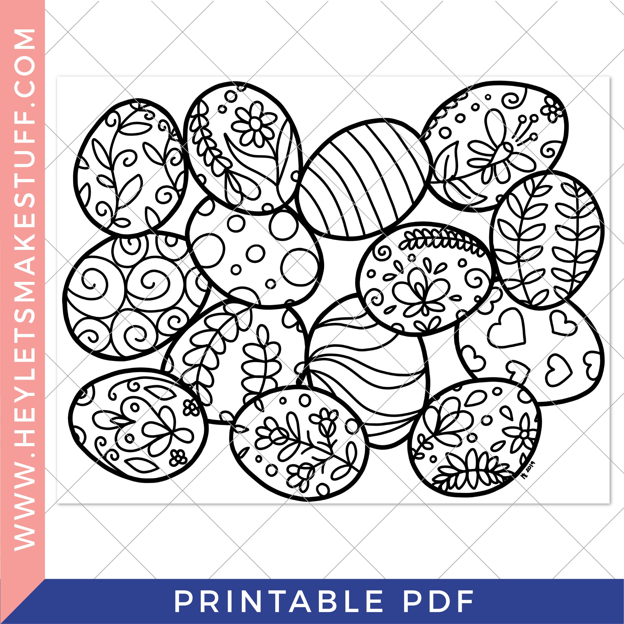 Printable easter egg coloring page â hey lets make stuff