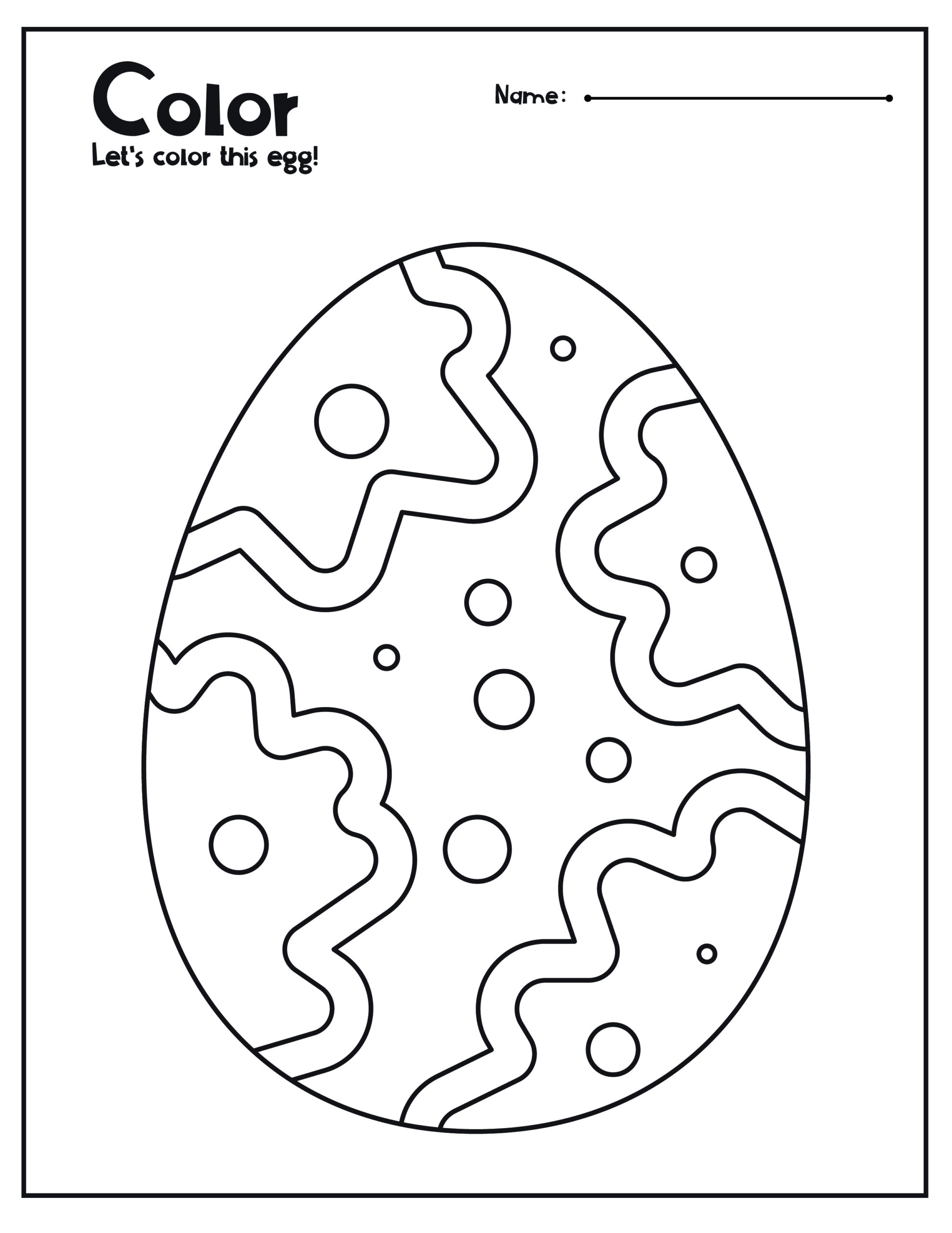 Easter eggs coloring pages made by teachers