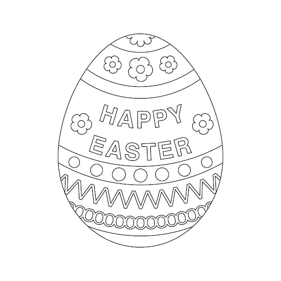 Easter egg coloring page easter egg colouring in pageeaster egg svg printable silhouette cut files cricut cut files svg files download now