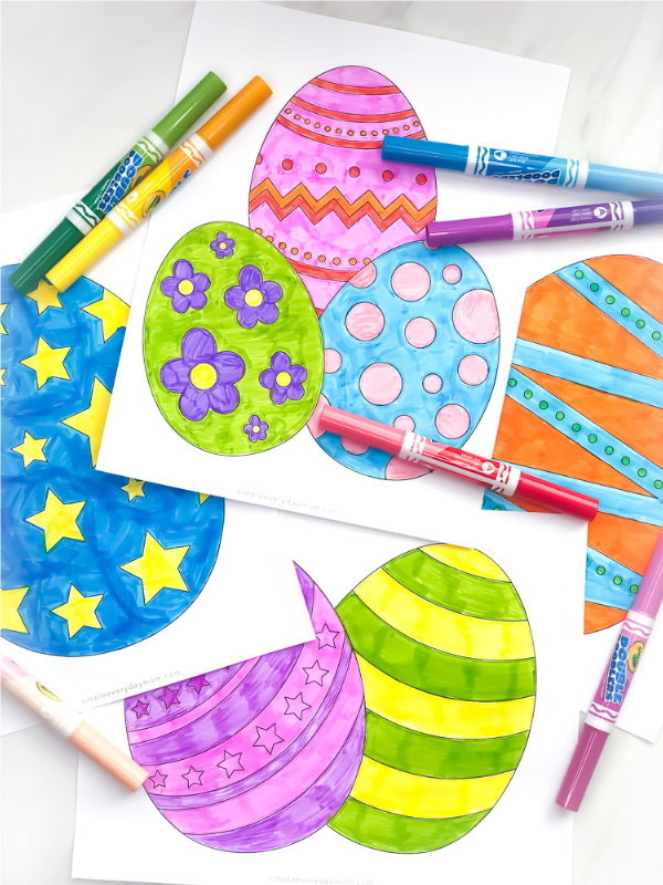 Free printable easter egg coloring pages for kids story