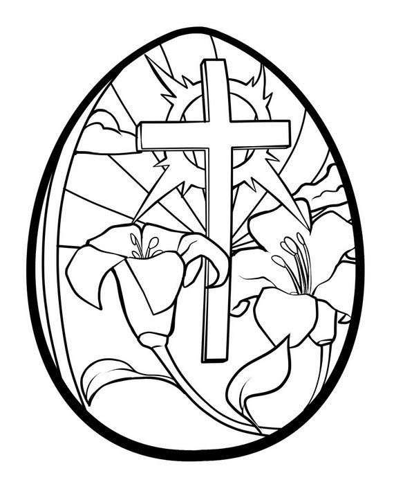 Colorful spring and easter adult coloring pages