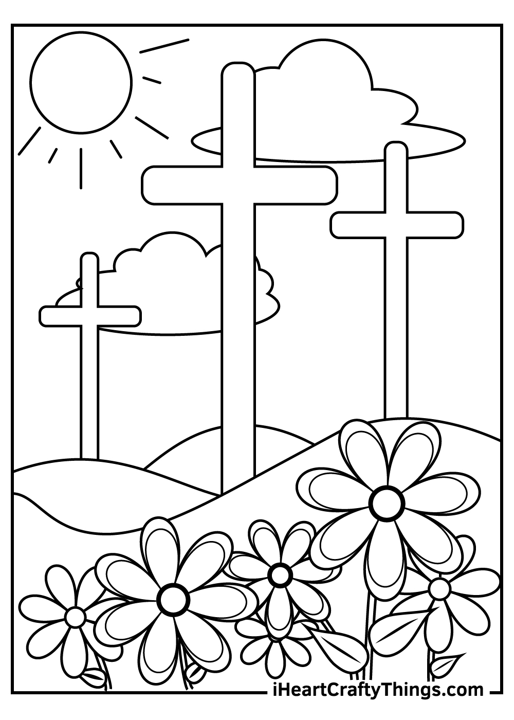 Religious easter coloring pages free printables