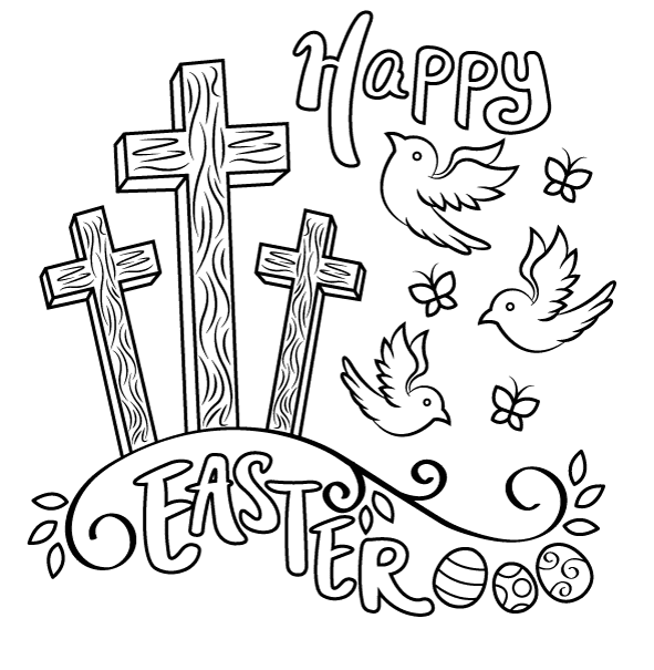 Religious easter coloring pages printable for free download