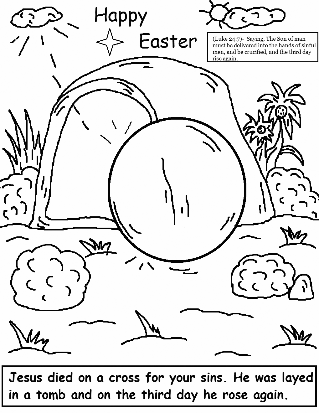 Religious easter coloring pages