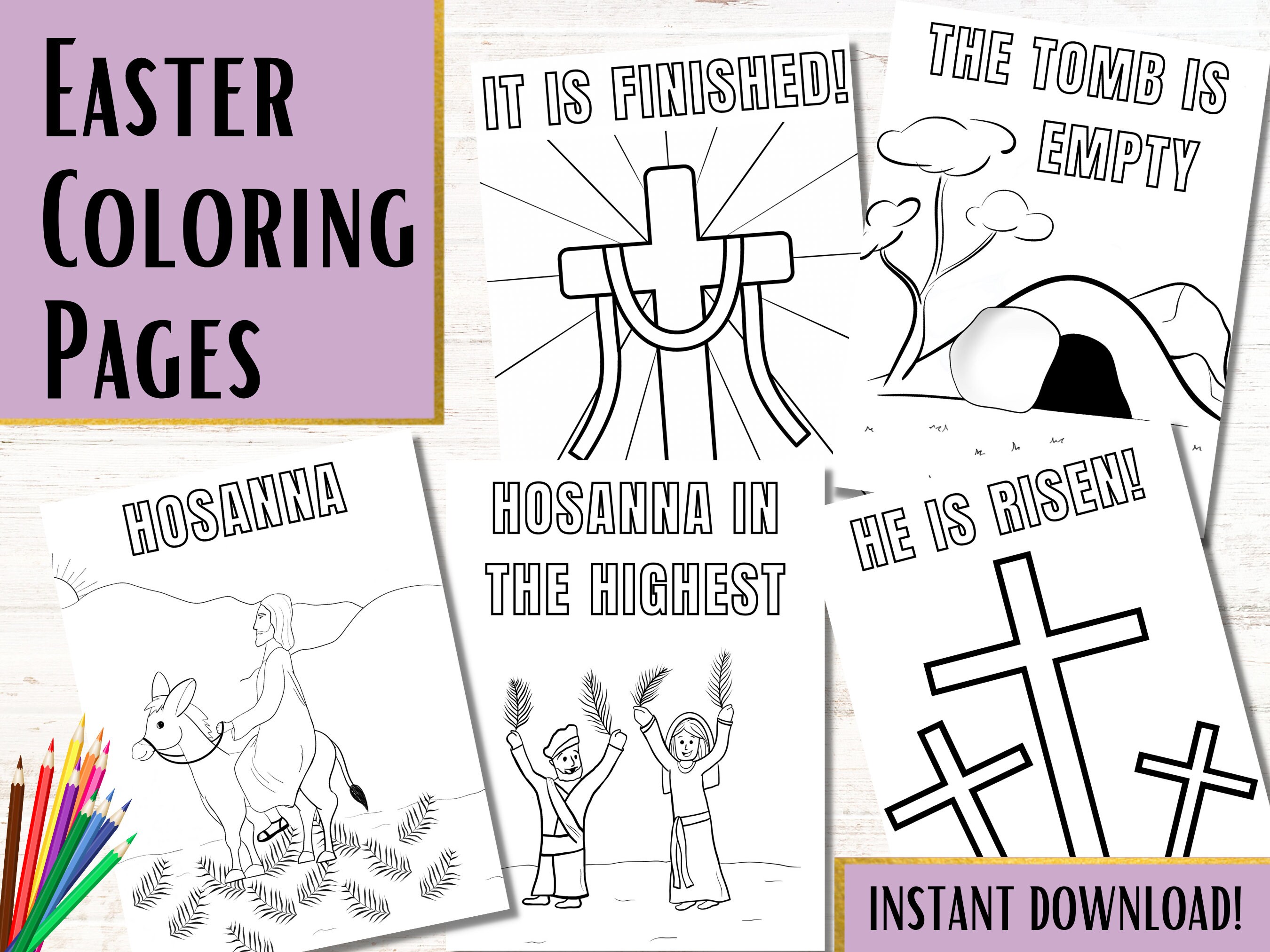 Sunday school coloring pages easter activities christian