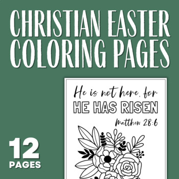 Christian easter resurrection printable coloring pages tpt