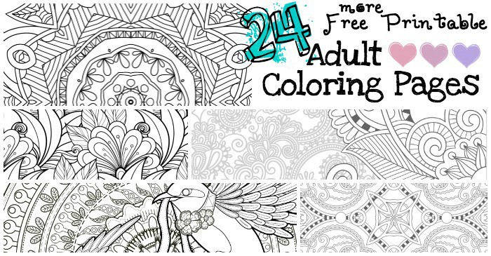 More free printable adult coloring pages