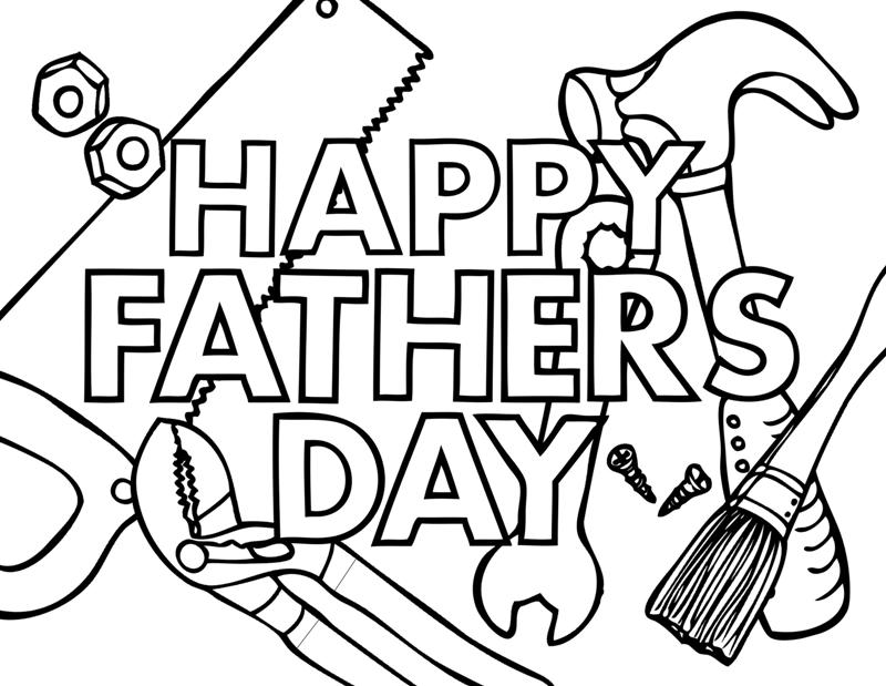 Fathers day coloring pages