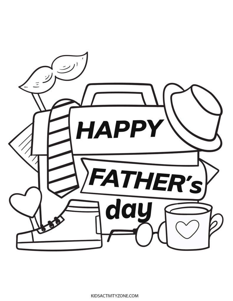 Fathers day coloring pages