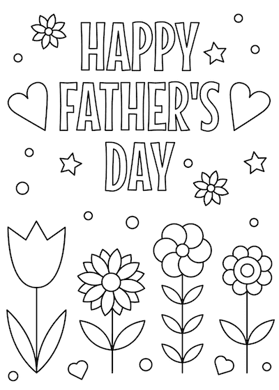 Happy fathers day coloring pages for kids