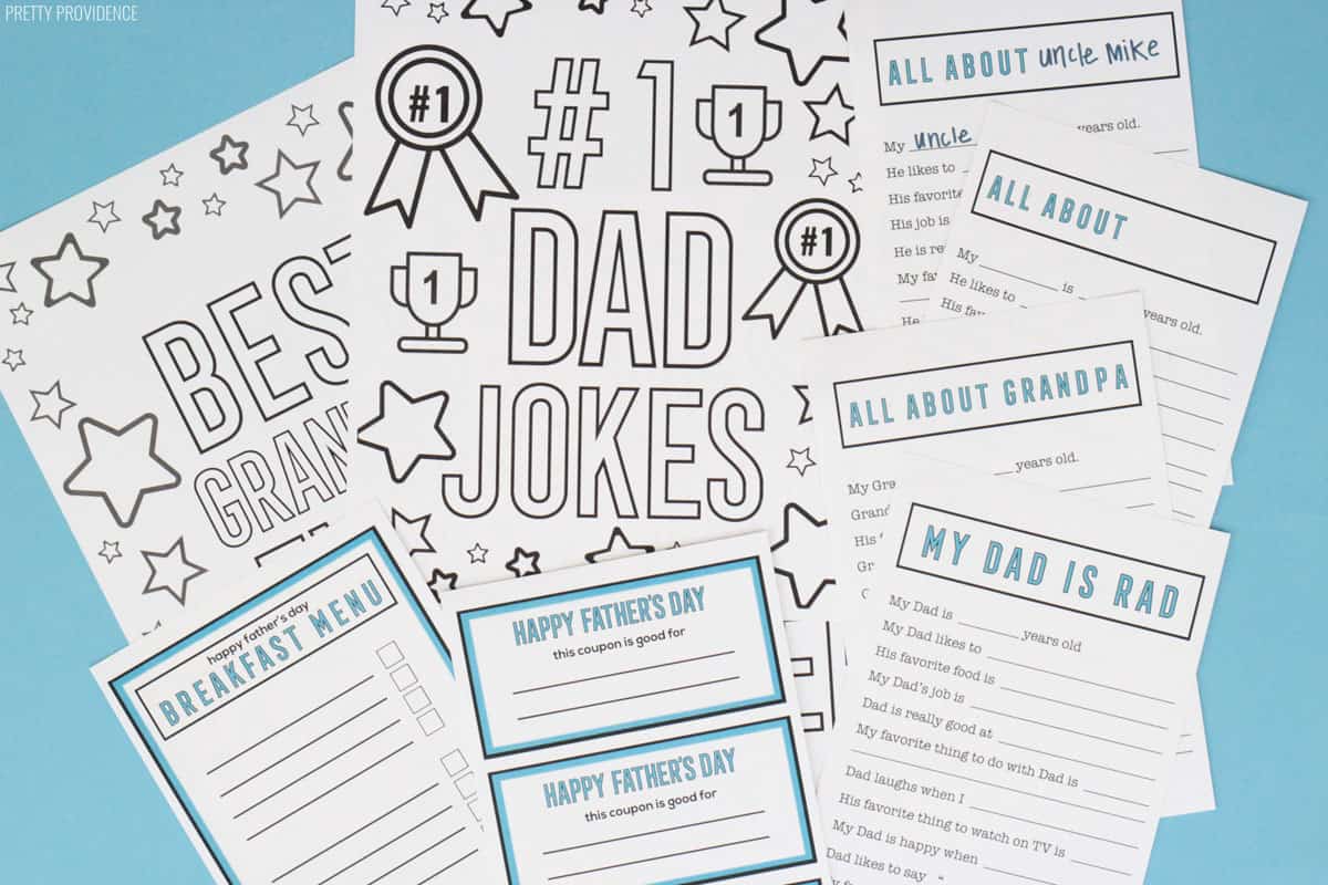 Fathers day printables