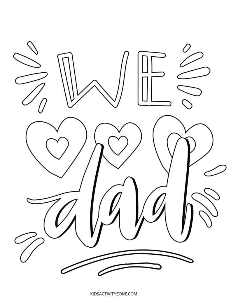 Fathers day coloring pages