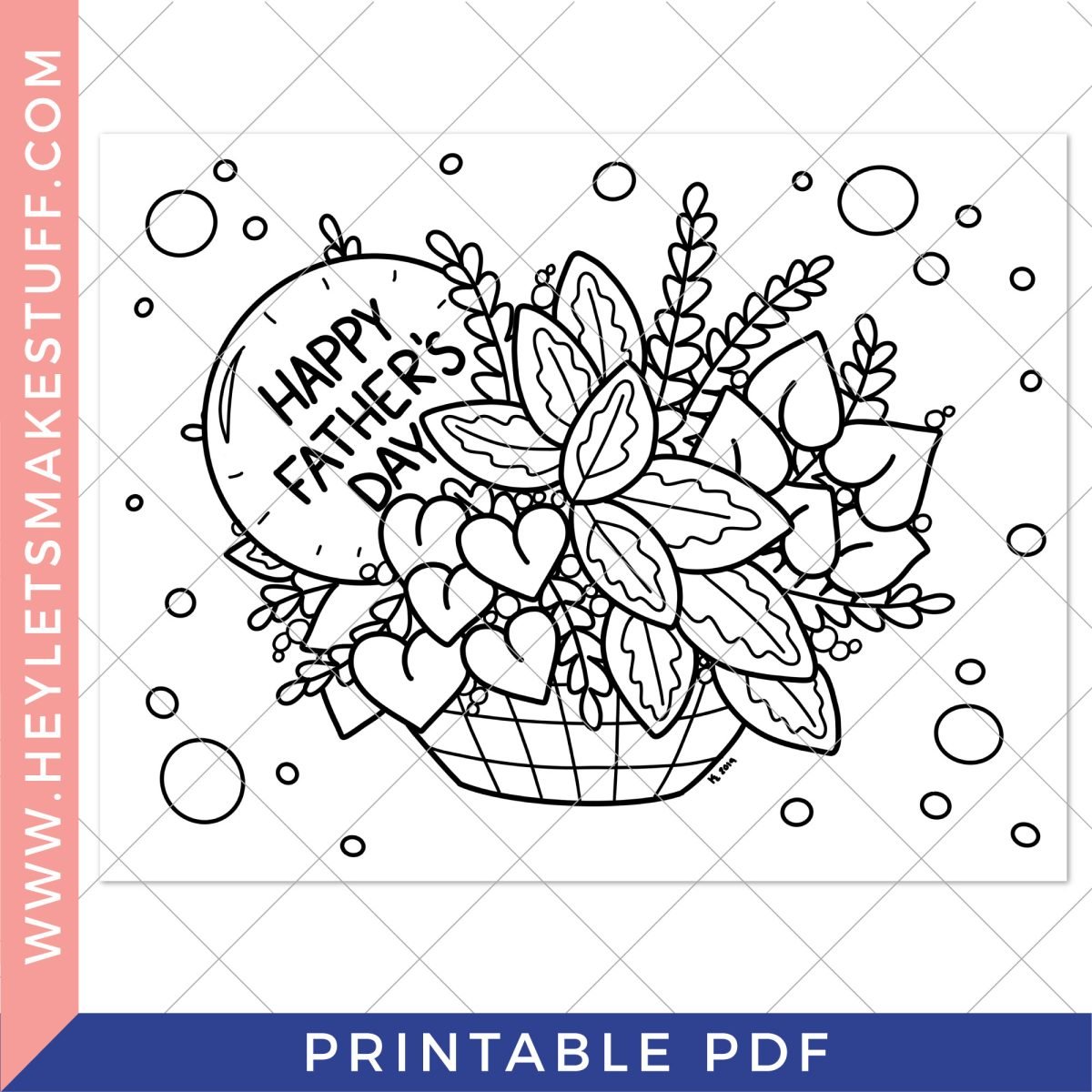 Free printable fathers day coloring page