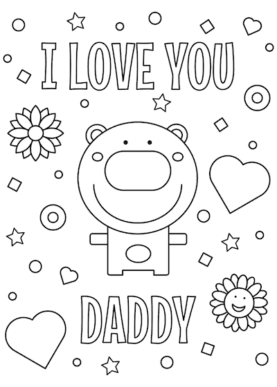 Happy fathers day coloring pages for kids