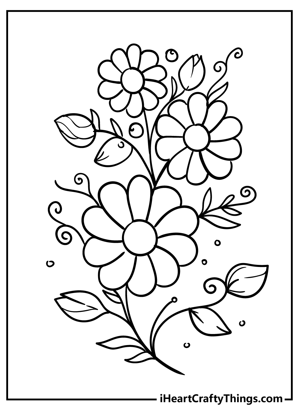 Flower coloring pages free printables