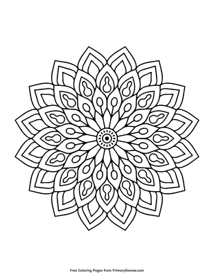 Flower coloring page â free printable pdf from