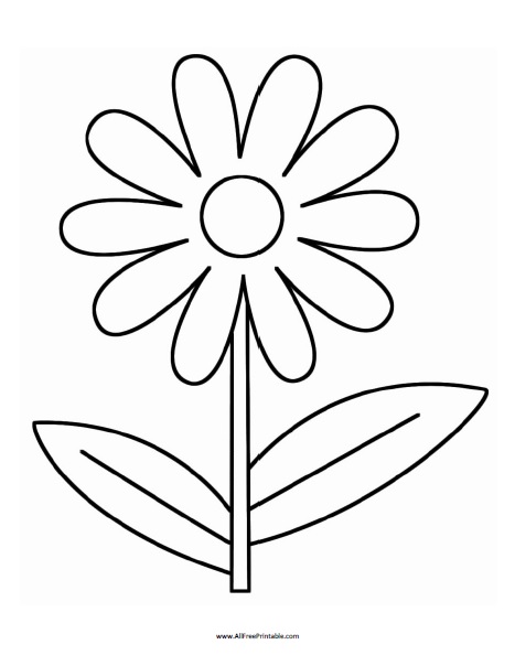 Flower coloring page â free printable