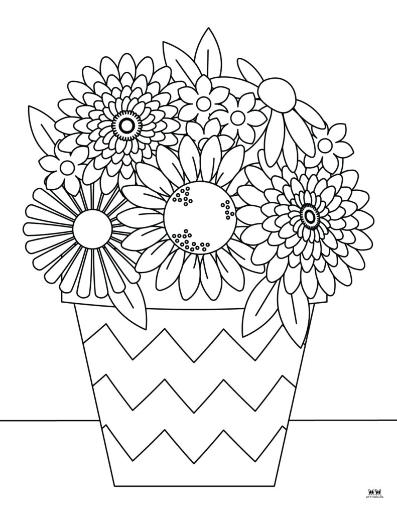 Flower coloring pages