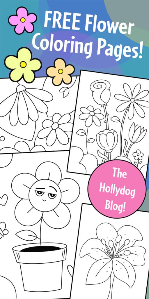 Coloring pages for flowers â the hollydog blog