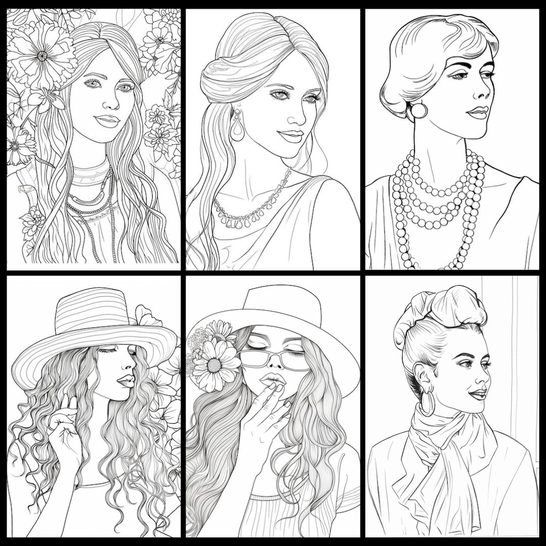 Realistic girl coloring pages pdf download