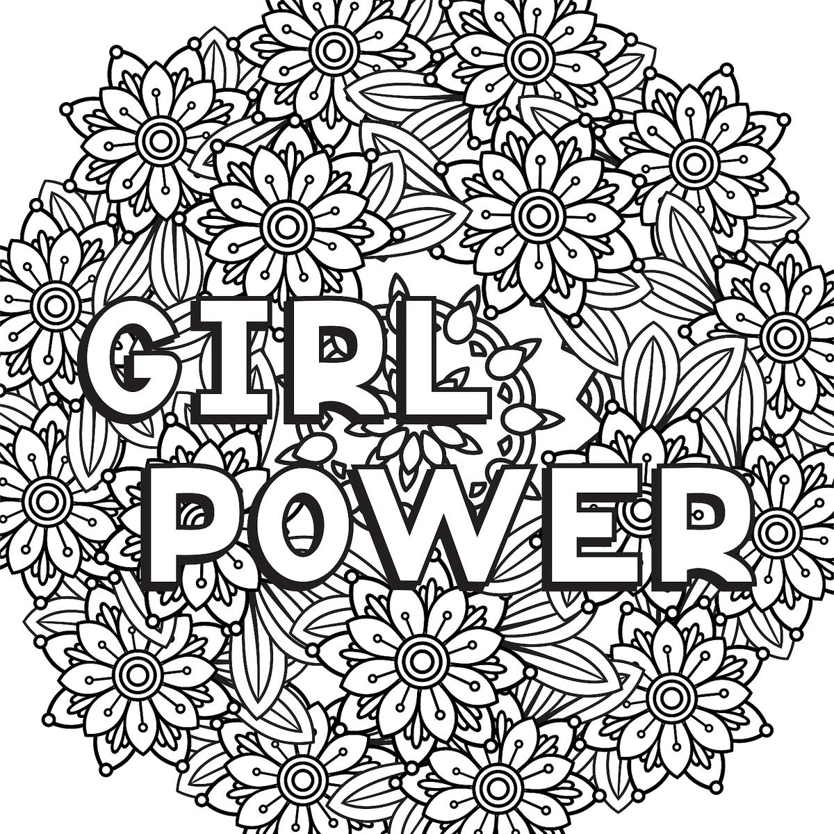 Printable adult coloring pages for strong women and girls who are changing the world printables mom