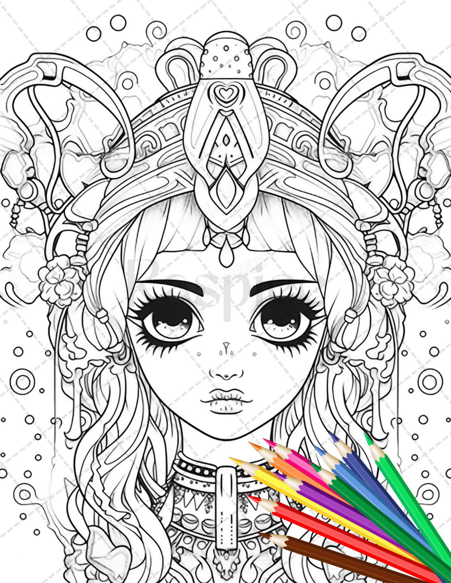 Creepy kawaii pastel goth coloring pages printable for adults gray â coloring