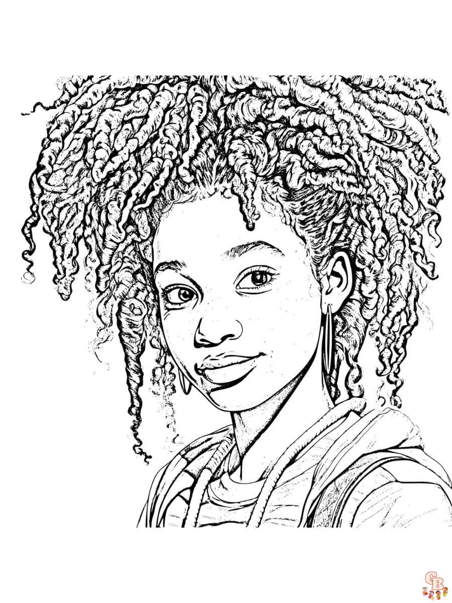 Printable black girl coloring pages free for kids and adults