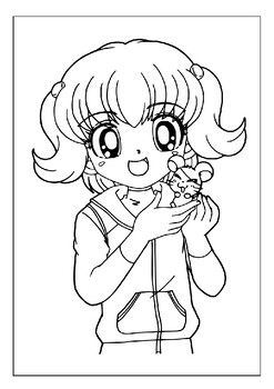 Printable anime girl coloring pages perfect for kids and anime fans